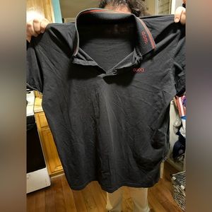 Gucci mens black collared short sleeve *authentic*
